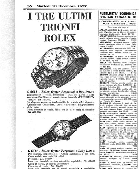 Rolex president ad 1957